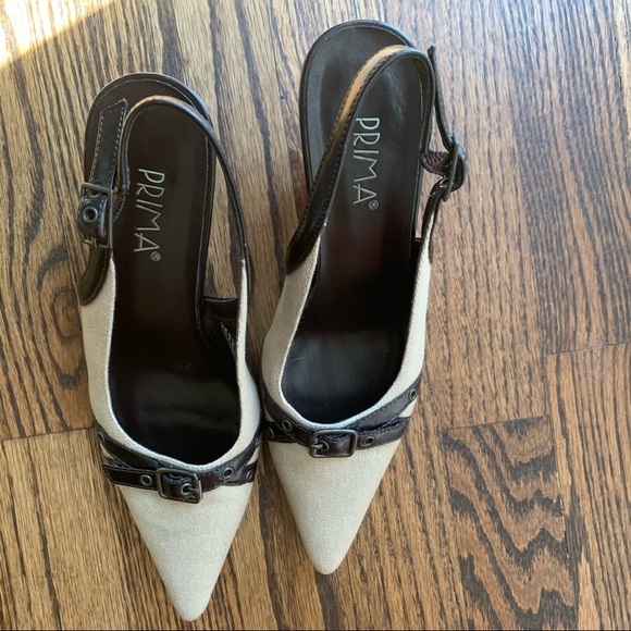 Shoes - Slingback Pumps kitten heel size 5.5